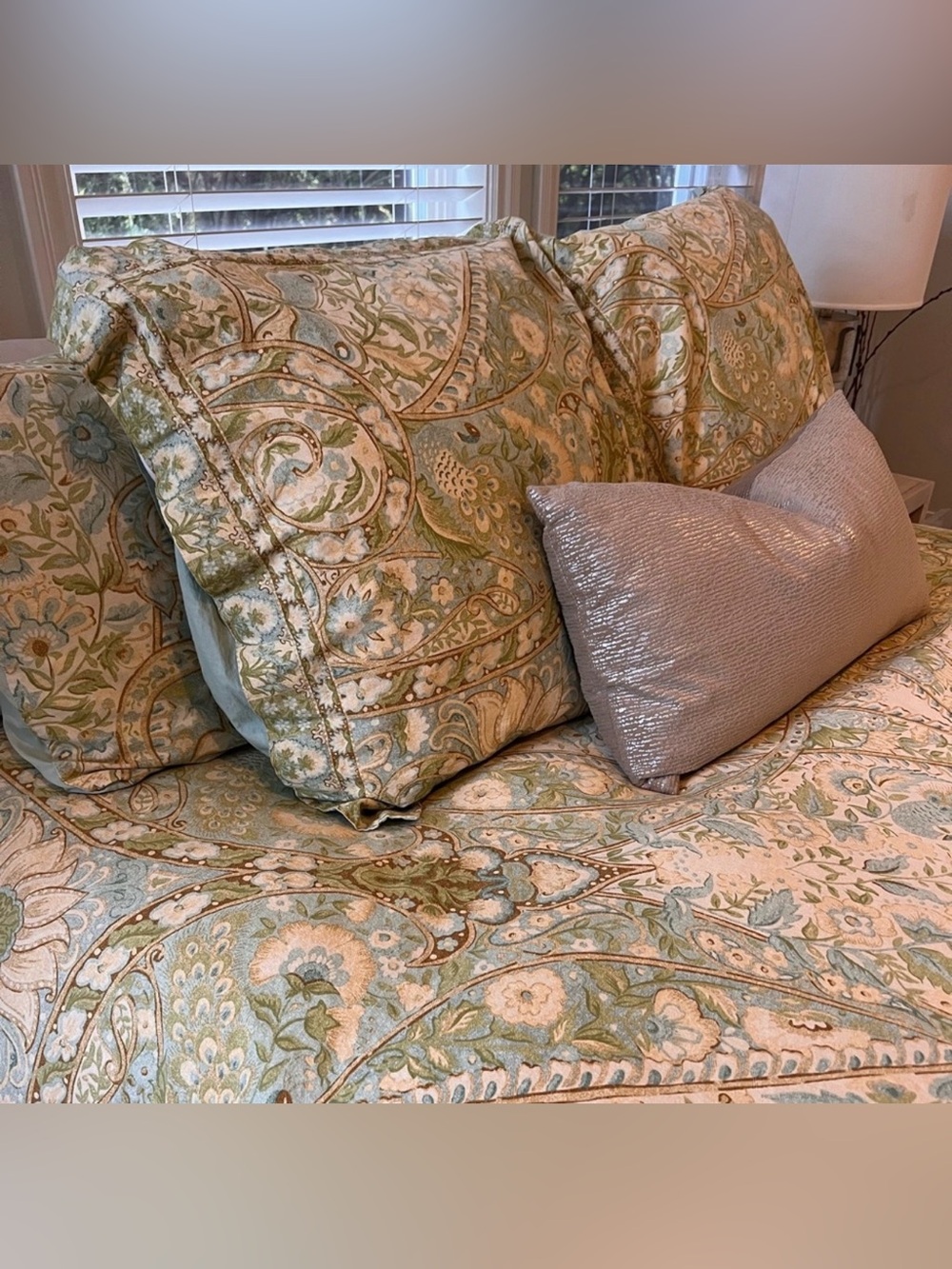 Pottery Barn Queen Duvet Set 2 Euro & 2 Standard Shams Included